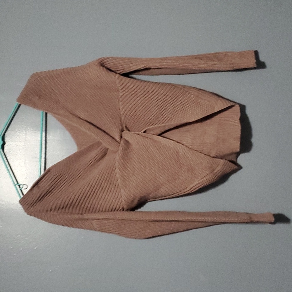 Knit front KNOT sweater